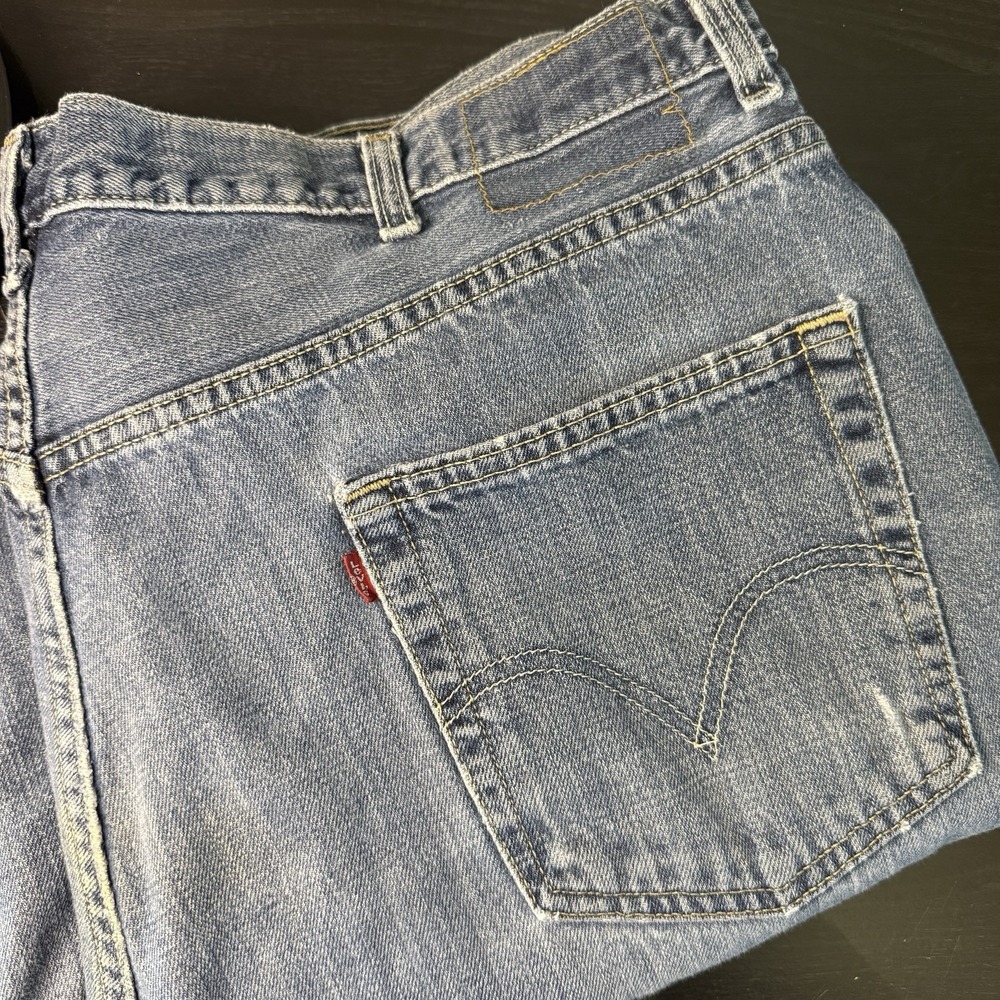 Vintage Y2k Levis 569 Baggy Loose Jeans Mens 40x32 Fit 42x31 Light Wash Fade‎